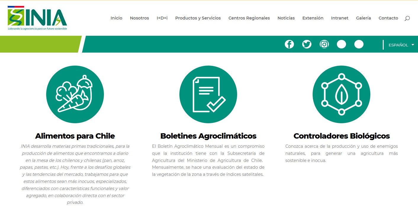 Figura 10. Boletín agroclimático desde web INIA