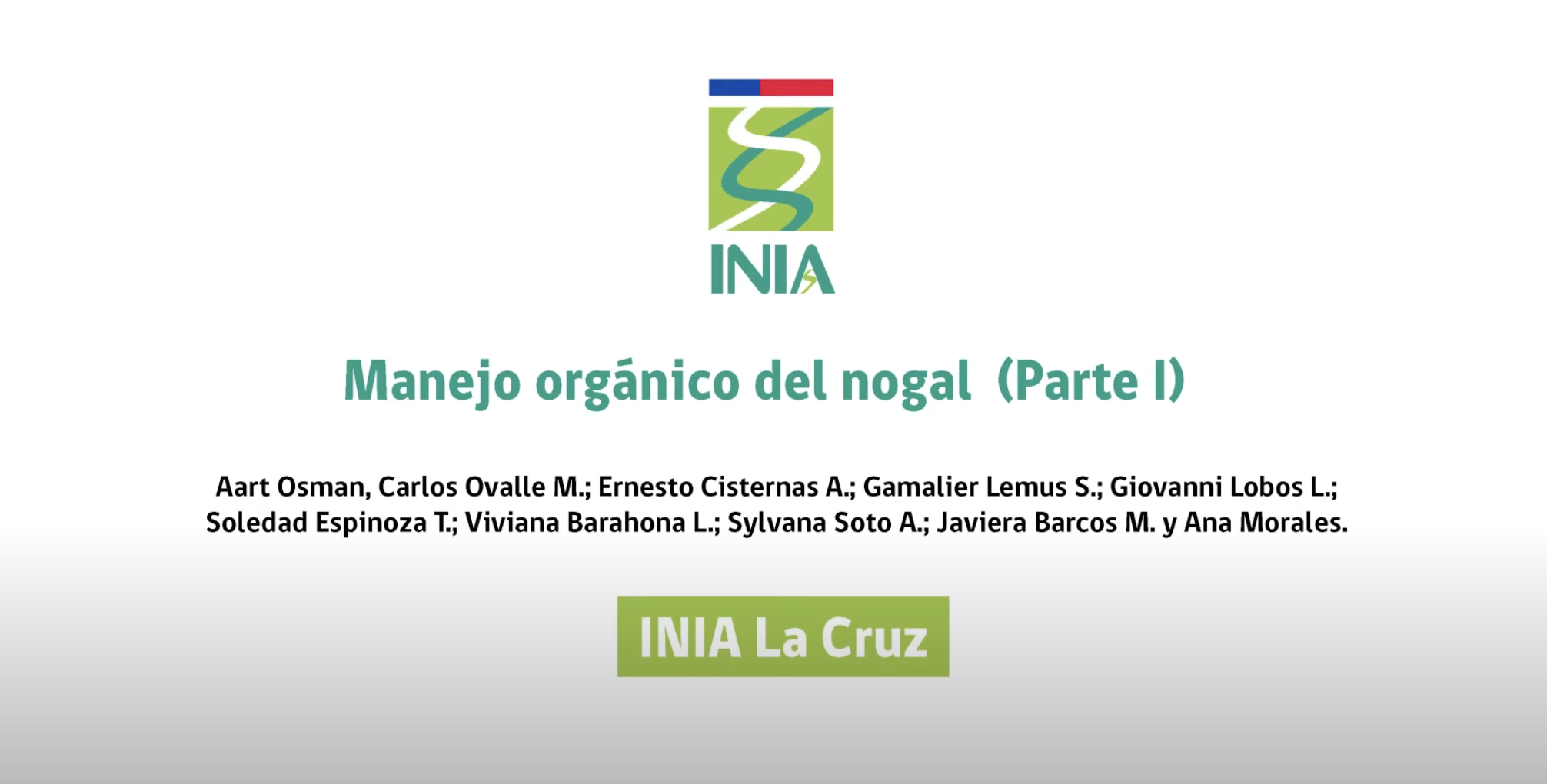 Manejo orgánico del nogal Parte I