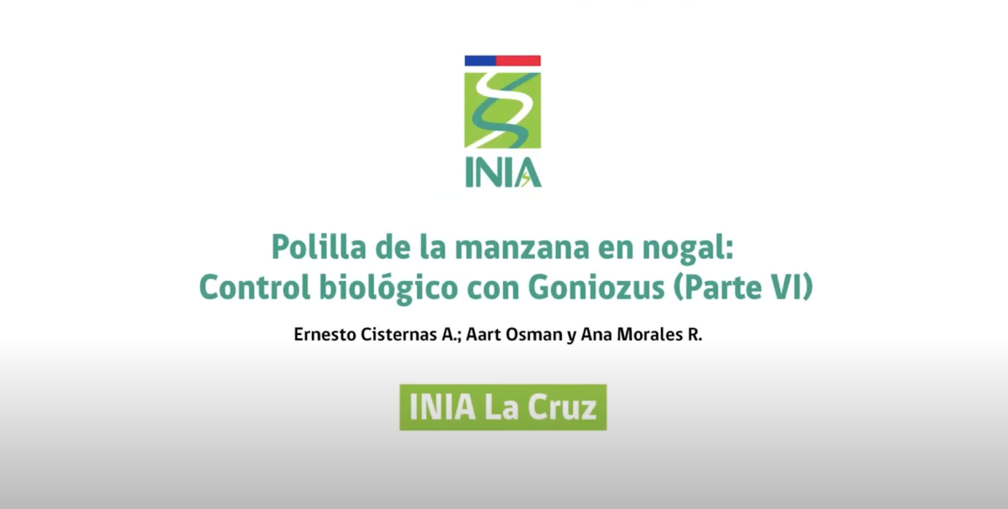Polilla de la manzana en nogal Control biológico con Goniozus Legneri. Parte VI.