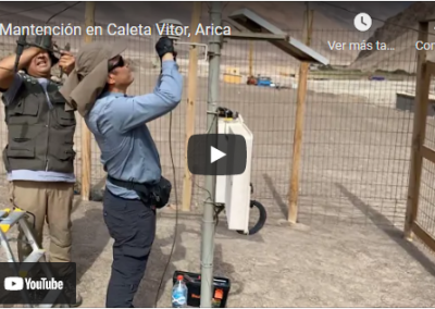 Mantención de estación meteorológica en Caleta Vitor, Arica